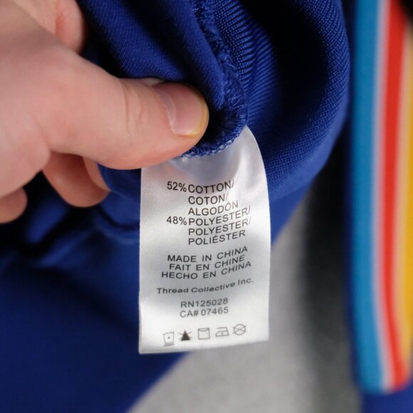 Psycho Bunny Blue Performance Jacket with Rainbow Stripes - Picture 10 of 11